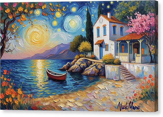 Dreamy Mediterranean scene - Canvas Print
