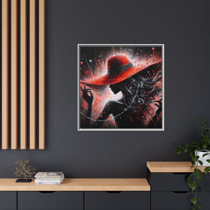 Nocturne in Red - Elegant Framed Canvas Art - Image 36