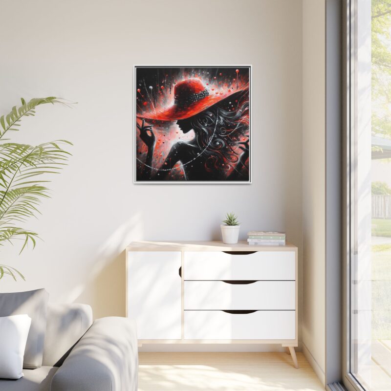 Nocturne in Red - Elegant Framed Canvas Art - Image 35