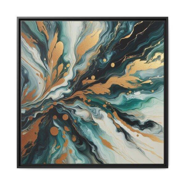 Veridian Burst - Abstract Art Canvas Print