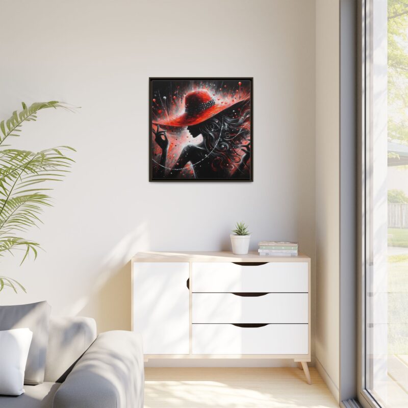 Nocturne in Red - Elegant Framed Canvas Art - Image 19