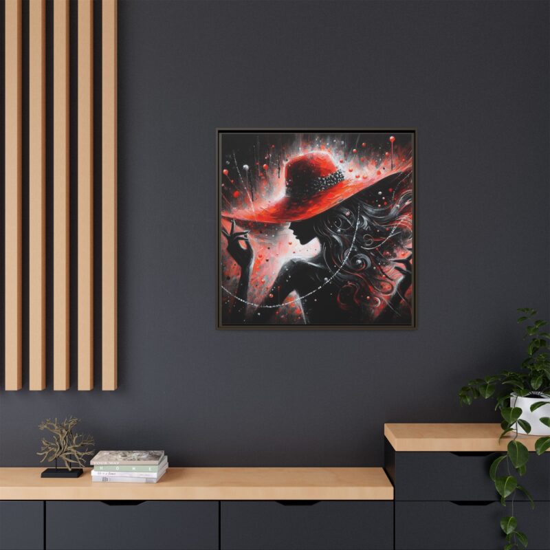 Nocturne in Red - Elegant Framed Canvas Art - Image 8