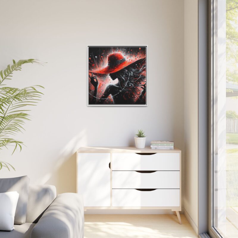 Nocturne in Red - Elegant Framed Canvas Art - Image 23
