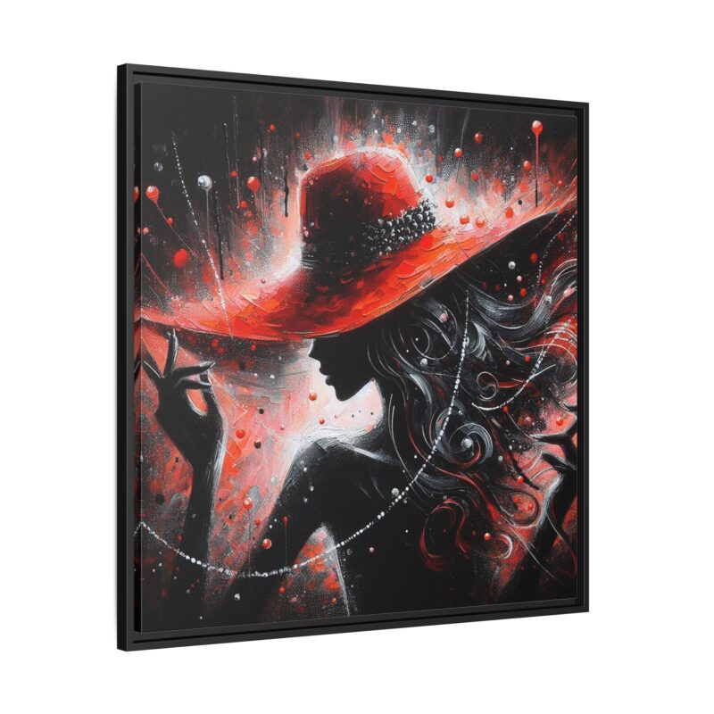 Nocturne in Red - Elegant Framed Canvas Art - Image 2