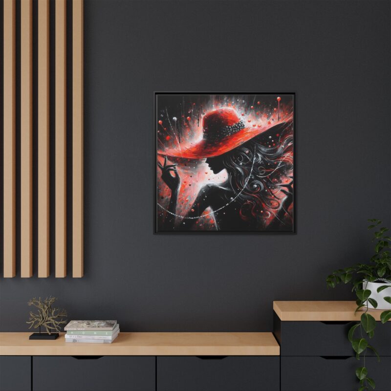 Nocturne in Red - Elegant Framed Canvas Art - Image 4
