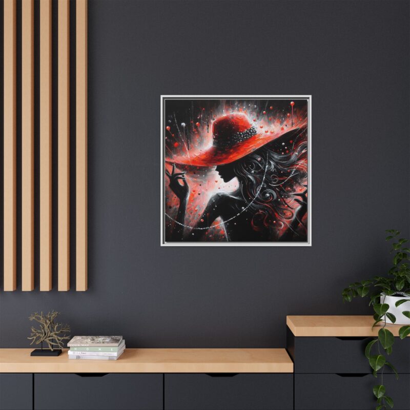 Nocturne in Red - Elegant Framed Canvas Art - Image 12