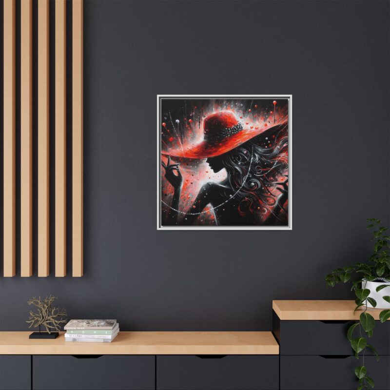 Nocturne in Red - Elegant Framed Canvas Art - Image 24