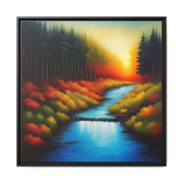 Cascade of Color - Framed Matte Canvas Wall Art