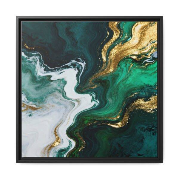 Aurora’s Embrace - Elegant Abstract Framed Canvas Art