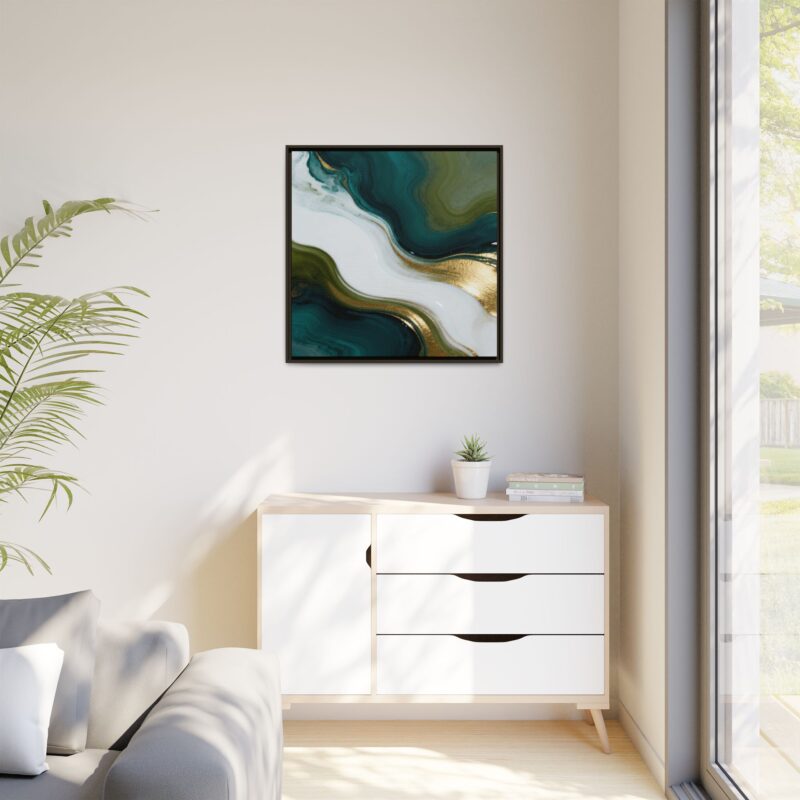 Whispers of Jade - Elegant Abstract Wall Art - Image 19