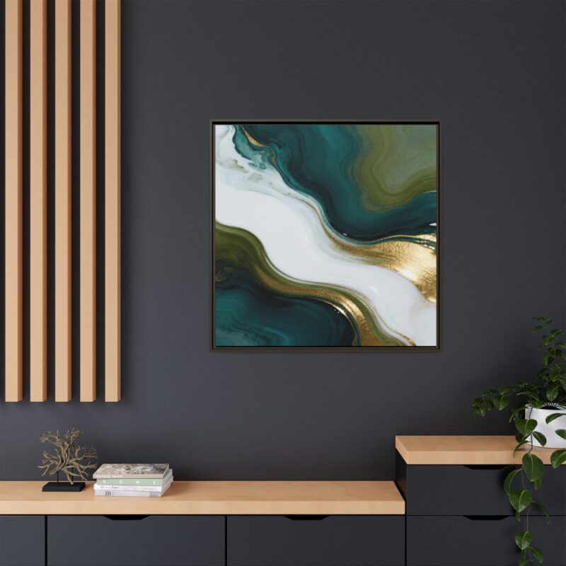 Whispers of Jade - Elegant Abstract Wall Art - Image 44