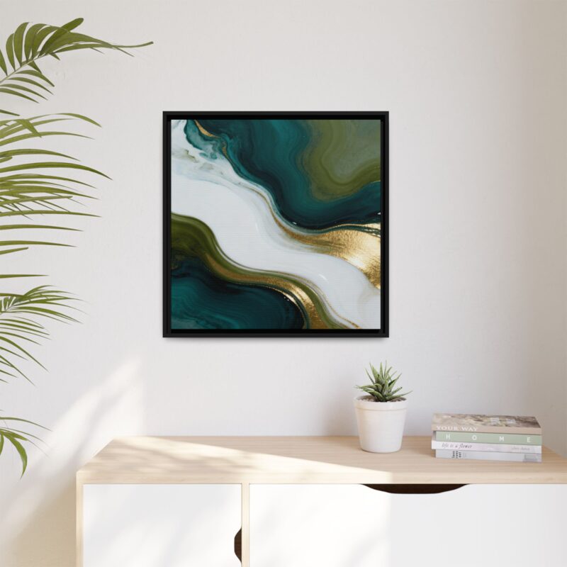 Whispers of Jade - Elegant Abstract Wall Art - Image 3