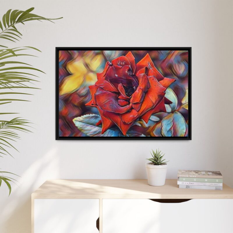 Ember Rose Oil‑Style Digital Bloom - Image 3