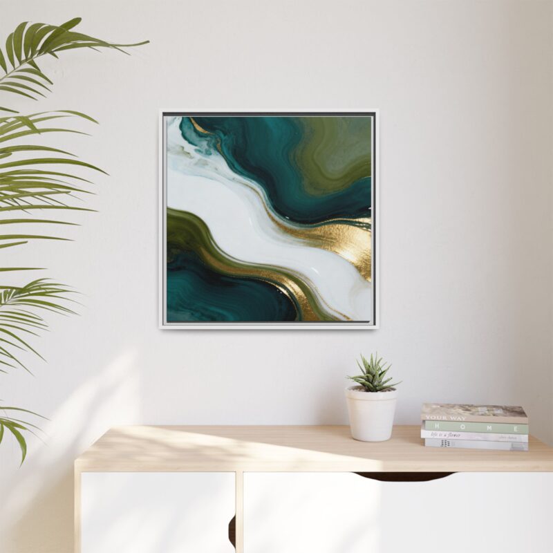 Whispers of Jade - Elegant Abstract Wall Art - Image 15
