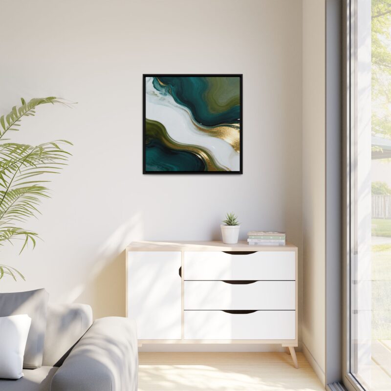 Whispers of Jade - Elegant Abstract Wall Art - Image 27