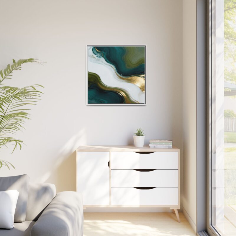 Whispers of Jade - Elegant Abstract Wall Art - Image 35