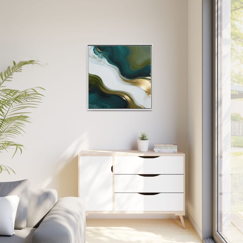 Whispers of Jade - Elegant Abstract Wall Art - Image 23