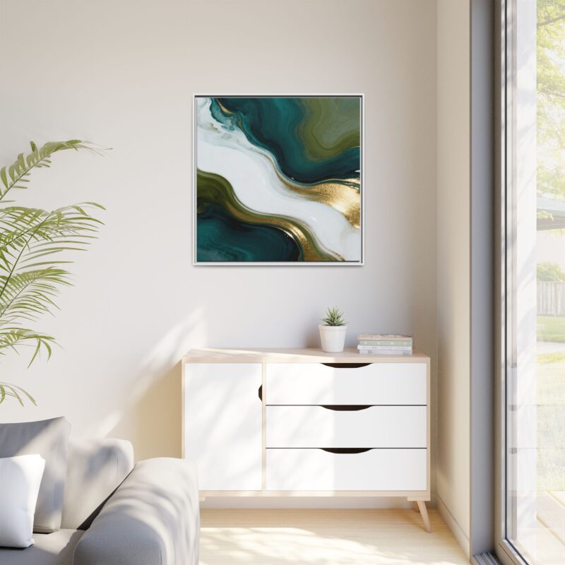 Whispers of Jade - Elegant Abstract Wall Art - Image 47