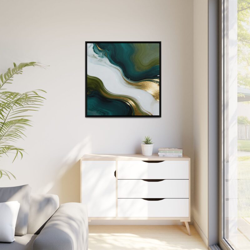 Whispers of Jade - Elegant Abstract Wall Art - Image 39