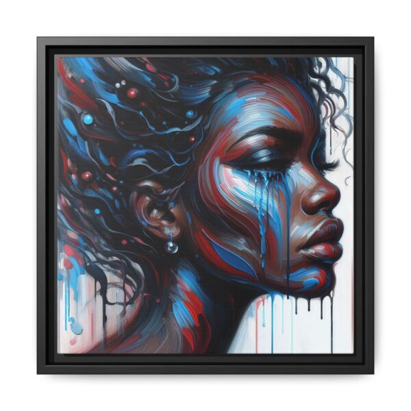 Neon Sorrow  — Colorful Portrait of a Woman (Abstract Drip)
