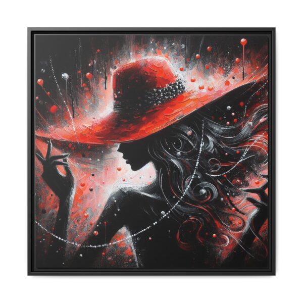 Nocturne in Red - Elegant Framed Canvas Art