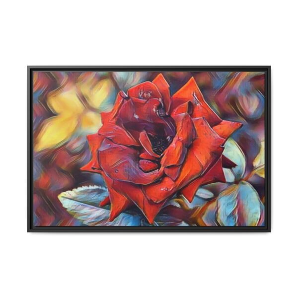 Vibrant Rose Framed Matte Canvas Art | Colorful Flower Wall Decor, Floral Home Decor, Gift for Nature Lovers, Art for Living Room, [...]