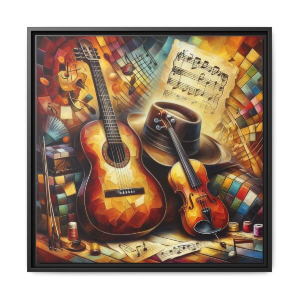 Mosaic Serenade - Framed Guitar & Violin Artwork