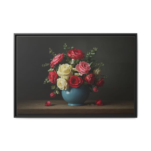 The Delft Bouquet - Framed Floral Canvas Art