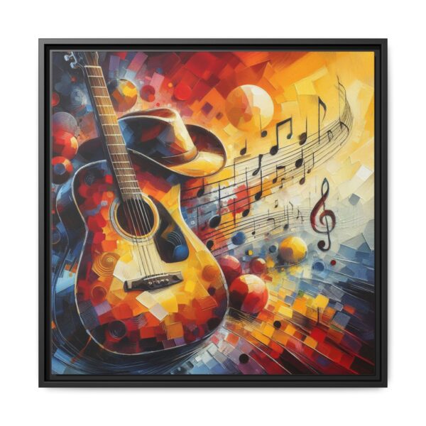 Sunlit Melody - Colorful Music-Inspired Framed Canvas Art
