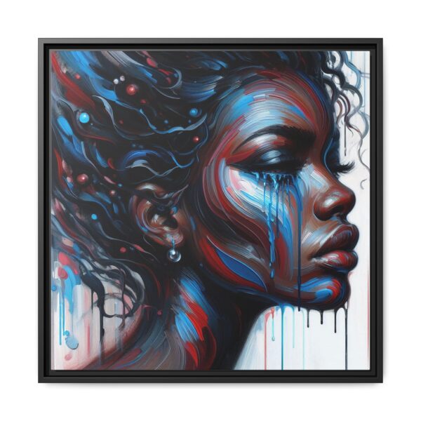 Neon Sorrow  — Colorful Portrait of a Woman (Abstract Drip)