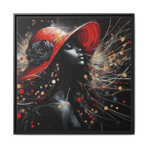 Scarlet Serenade - Elegant Woman Canvas Art