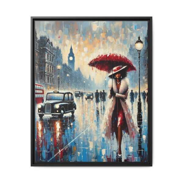 Umbrella Muse - Framed Canvas Art