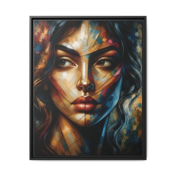 Shattered Gaze - Framed Matte Canvas